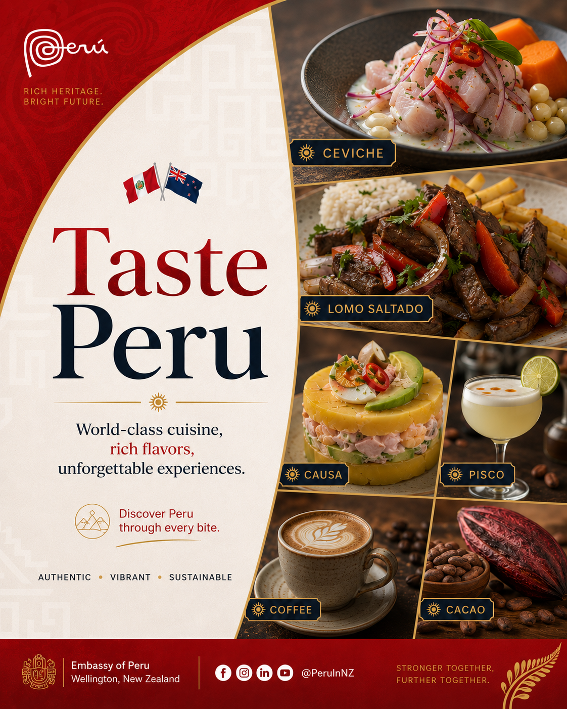Peruvian culture vertical campaign poster